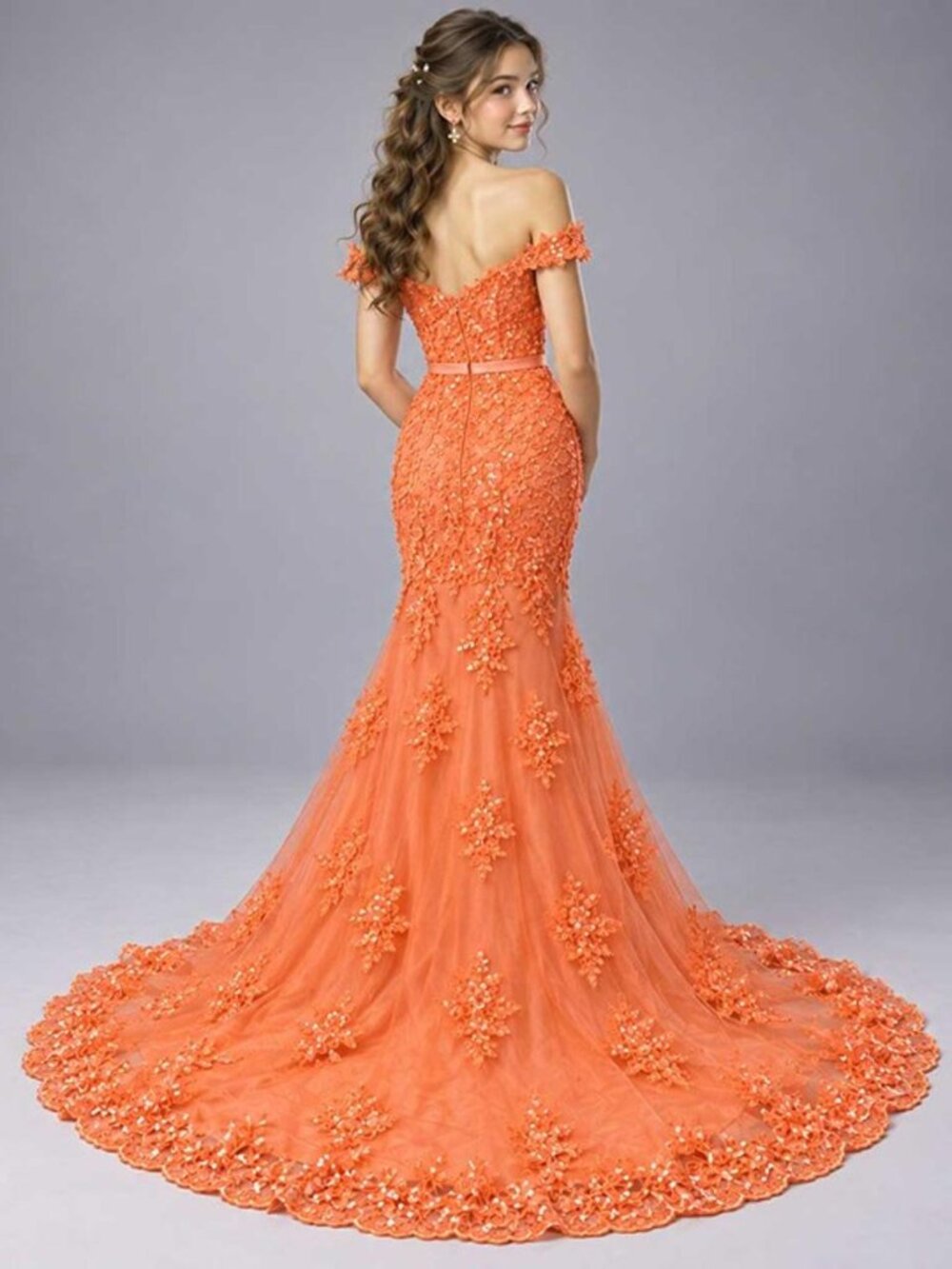 New Size 10 Maxi Mermaid Lace Formal Evening Dress